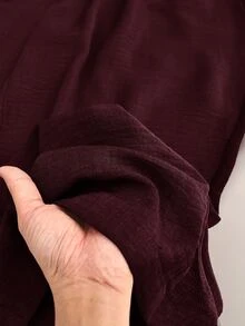 CosyJoli 大尺碼女款春夏新款商務休閒女裝海灘套裝 情人節風格 - 酒紅色 - 查看 7