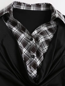 Sweetra Women's Autumn New Vintage Slimming Flattering Casual Versatile Chic High-End Grey Shirt - Grey - View 4