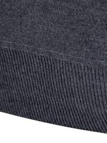 Manfinity Homme Old Money Men's Plus Size Colorblock Casual Daily Vacation Family Matching Long Sleeve Sweater Formal Navy Blue Autumn - Grey - View 5