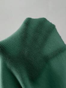 SHEIN Y2K Daily Comfortable Long Sleeve Sweater Commute Retro - Dark Green - View 6
