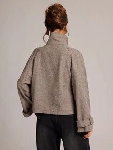 SHEIN BAE 女款秋季時尚格紋夾克 - 彩色 - 查看 2