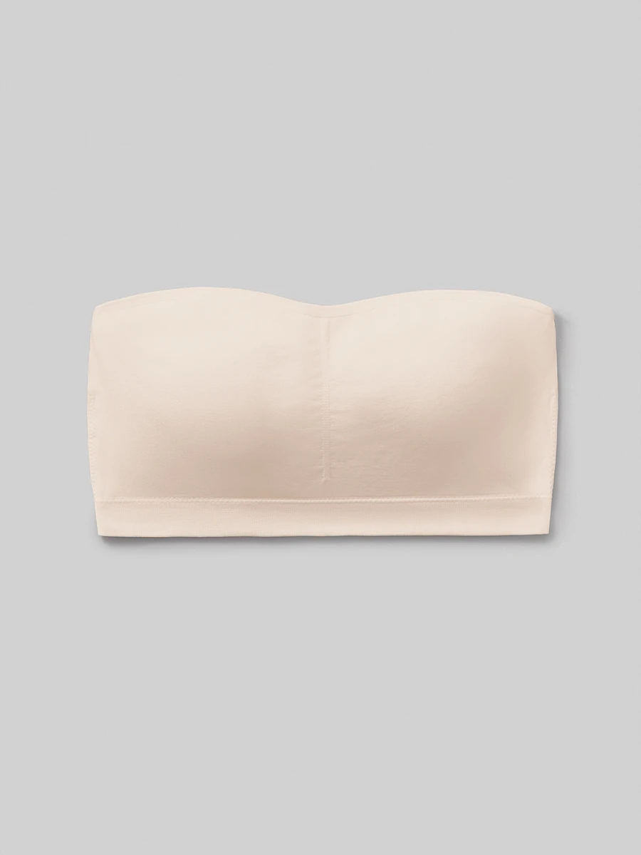 SHEIN Girlism Sujetador bandeau fruncido simple y cómodo con relleno para niña preadolescente - Albaricoque - Ver 1