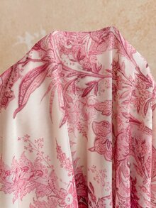Soleia 女款花卉印花深V領性感掛脖長洋裝 - 粉色 - 查看 8