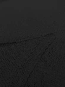 Linhara CURVE كارديجان نسائي مقاس كبير بلون موحد من الصوف المحبوك بياقة شال على شكل حرف V وأزرار معدنية مناسب للاستخدام اليومي والكاجوال والمكتب والعطلات - الأسود - مشاهدة 6
