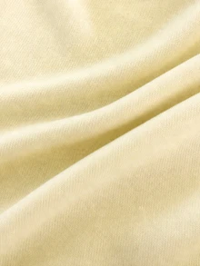 SHEIN Tween女孩休閒收腰黑色印花寬鬆運動長褲，返校穿搭，百搭日常百搭款 - 黃色 - 查看 6