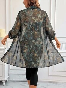 SHEIN Clasi 女款全印花休閒百搭日常長袖襯衫 - 彩色 - 查看 2