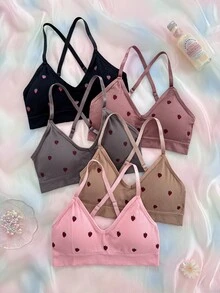 Eraneu 5pcs Seamless Back-Smoothing Bra Set - Multicolor - View 1