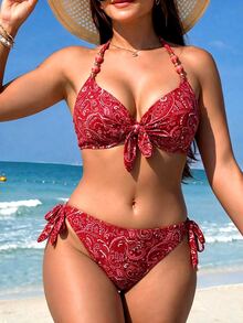 Swim Lushoire 2026 New Plus Size Women's Swimwear Set Vacation Beachwear - Multicolor - View 3