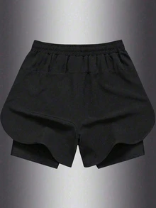 Gym Rark Men's Drawstring Waist Casual Versatile Daily Travel Sports Shorts - Black - View 2