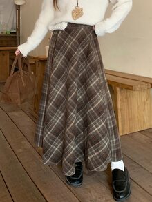 DAZY Women's Fashion High-Waist Plaid Skirt Fall - Multicolor - View 5