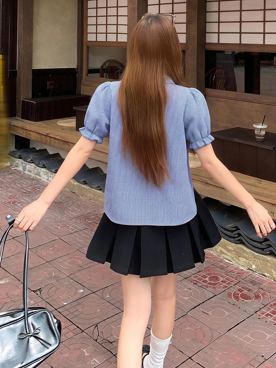 Women's Collared Plaid All-Over Print Fresh Korean Style Shirt Fall