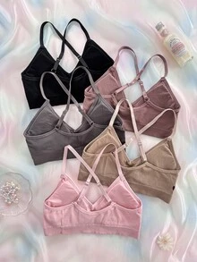 Eraneu 5pcs Seamless Back-Smoothing Bra Set - Multicolor - View 2