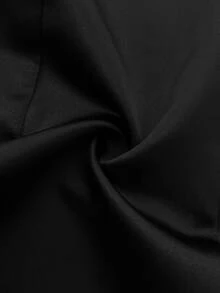 Viva Relle Plus Size Long Sleeve Casual Fashion Commute Cinched Waist Drawstring Thin Blazer - Black - View 9
