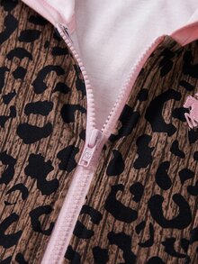 SHEIN 青少年女孩 2件組 純粉色抽繩連帽衛衣與寬腿長褲套裝，適合春季/秋季休閒與日常穿著 - 彩色 - 查看 3