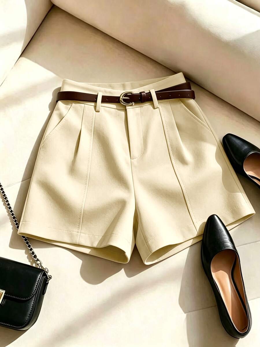 Franclia French Minimalist Elegant Fashion Woven Solid Color Commute ...