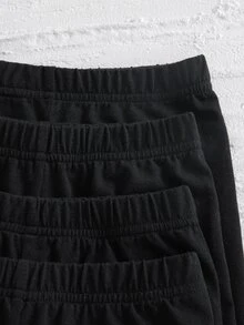 SHEIN Young Girl Underwear Comfortable Series Bowknot Print Boxer Briefs - Black - View 4