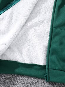 SHEIN 買2送1兒童青少年男孩休閒運動保暖內裡加厚黑色運動衫，基礎上衣，軍綠色灰色運動衫，適合秋冬季，學校、家庭聚會、度假、派對，秋季穿搭，冬季穿搭 - 彩色 - 查看 6