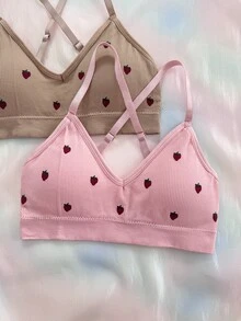 Eraneu 5pcs Seamless Back-Smoothing Bra Set - Multicolor - View 4