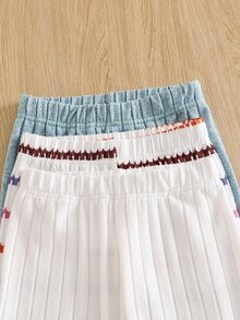 SHEIN 青少年女孩秋季休閒長袖T恤與修身長褲套裝 - 彩色 - 查看 7
