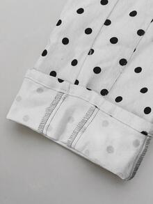 Flirla 6-Inch Women's Polka Dot Casual Denim Skinny Pants - Multicolor - View 6