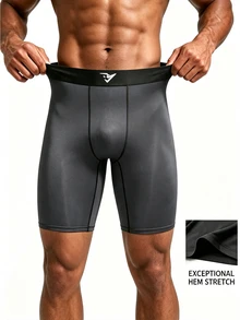 Coreblaze Men's Slim Fit Sports Shorts Base Layer - Grey - View 4