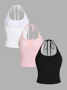 SHEIN Velisys Tank Top Camisole Terlaris untuk Anak Perempuan, Busana Olahraga Musim Semi/Panas - MultiWarna - View 2