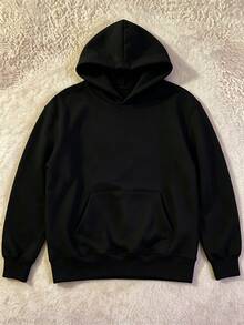 IslaSuriya White Ink Hooded Pocket Loose Casual Women's Sweatshirt - Multicolor - View 7