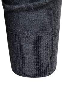 Manfinity Homme Old Money Men's Plus Size Colorblock Casual Daily Vacation Family Matching Long Sleeve Sweater Formal Navy Blue Autumn - Grey - View 4