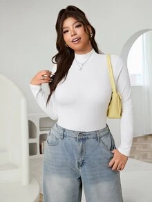 Solflare Jumpsuit Lengan Panjang 2 Potong Warna Polos Minimalis Serbaguna Ukuran Plus untuk Liburan - MultiWarna - View 5