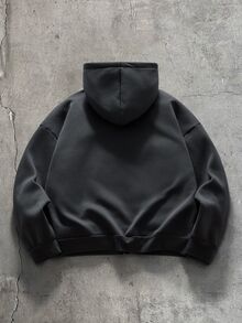 AXEPEAK 男士休閒度假學院風運動拼接撞色帥氣百搭保暖連帽衛衣 - 深灰色 - 查看 2