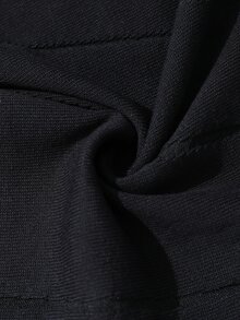 Modelyn Gaun Rajut Model Duyung Warna Polos Elegan Ukuran Plus - Hitam - View 8