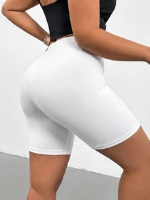 SHEIN Essnce 3件組大尺碼極簡休閒修身內搭短褲 - 彩色 - 查看 8