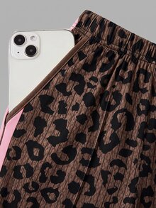SHEIN 青少年女孩 2件組 純粉色抽繩連帽衛衣與寬腿長褲套裝，適合春季/秋季休閒與日常穿著 - 彩色 - 查看 6