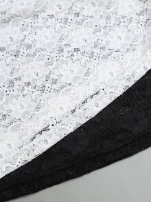 Flirla Casual Sexy Vacation Lace Camisole White Polka Dot Black Polka Dot Set Women's Tank Top Party Night Out Summer - Multicolor - View 6