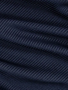 SHEIN EZwear Women's Preppy Elegant Style 2 In 1 Striped Patchwork Fashionable Short Dress, Autumn Teachers' Day Office Navy Blue - Navy Blue - View 5