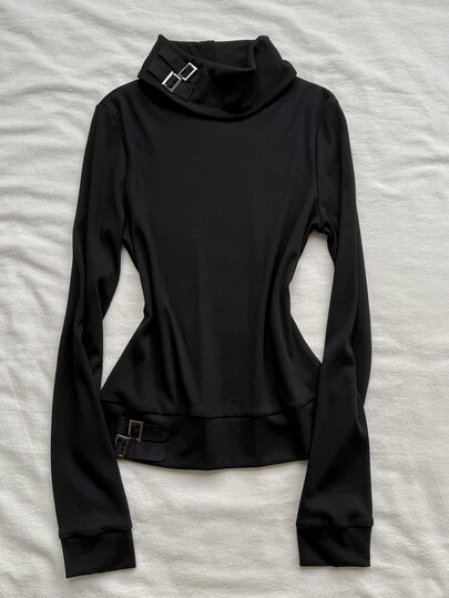 Attitoon Women's Solid Color Casual Versatile Long Sleeve T-Shirt For Daily Wear