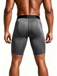 Coreblaze Men's Slim Fit Sports Shorts Base Layer - Grey - View 2