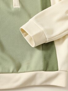 小男孩拼色拼接衛衣與長褲套裝 - 彩色 - 查看 6