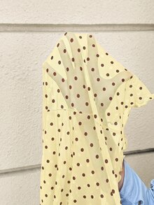MaterniWear 孕婦波點休閒日常夏季旅行洋裝 - 黃色 - 查看 10