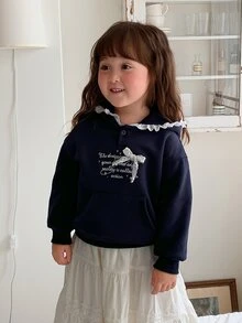 DAZY Baby Girls Hooded Casual Long Sleeve Sweatshirt - Blue - View 9