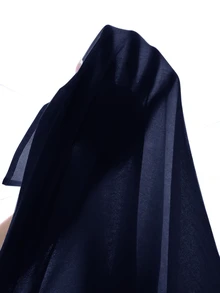 Rusticease 大尺碼女款純色彈性腰鈕扣設計休閒裙 - 藏蓝色 - 查看 9