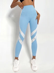 Easithlete Easithlete 女款拼色高腰日常健身運動緊身褲 - 彩色 - 查看 7