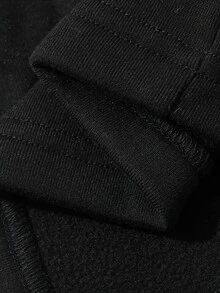 Dazy Kids Young Girls Round Neck Loose Casual Thermal Lined Long Sleeve Basic Pullover Inner Layer Top Autumn/Winter T-Shirt - Black - View 5