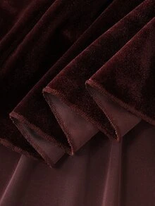 LUMIGAL Women's Brown Corduroy Long Sleeve Dress - Chocolate Brown - View 7