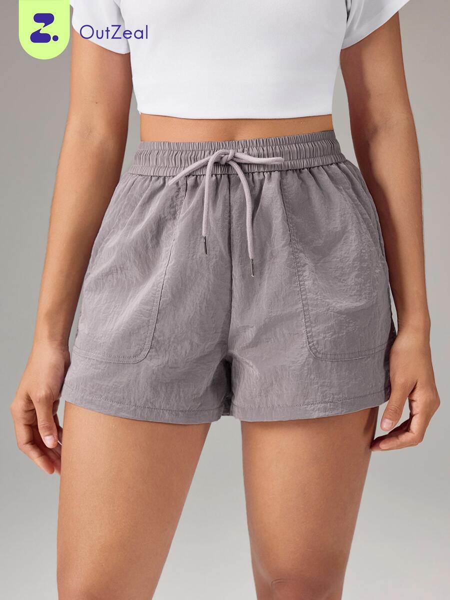 OutZeal Women Sports Shorts Gym Workout Hiking Lightweight Drawstring Waist Active Bottom Spring Summer - Mauve Purple - View 1
