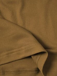 Manfinity Dauomo Men's Solid Color Round Neck Casual Versatile Tank Top - Camel - View 5