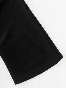 EMERY ROSE Women's Solid Color Casual Versatile Daily Travel Overcoat - Black - View 8