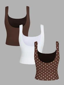 SHEIN Velisys Spring/Summer Best-Selling Fashion Sports Sleeveless T-Shirt Tank Top - Multicolor - View 2