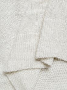 SHEIN BASICS 女款素色休閒百搭日常穿著長袖針織衫 - 白色 - 查看 10