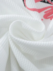Manfinity Roghcode 男士樹枝迷彩圖案長袖T恤，華夫格紋理上衣，美式復古西部叢林風，Y2K千禧街頭風，戶外迷彩風格，中性情侶穿搭，節日禮物 - 白色 - 查看 5